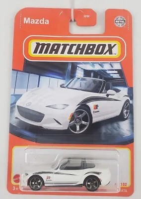 Matchbox '15 Mazda MX-5 Miata White NOC • $4.99
