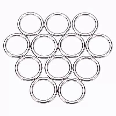 12 Pcs Metal O Rings 1 Inch Heavy Duty 304 Stainless Steel Welded O Ring • $13.66