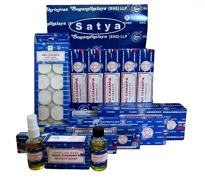 Satya Nag Champa Incense Sticks 15 40 100 250 Grams Beauty Bar Room Spray Oil • $5.12