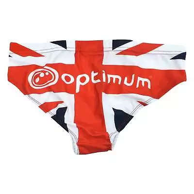 Optimum Mens Union Jack Tackle Trunks Rugby Swimming Briefs Swimwear • £15.99