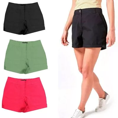 Ladies Women Summer Shorts Ladies Casual Cotton Shorts Fashion New Size 6-20 • £6.99