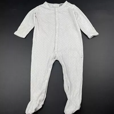 GirlsBoys Size 0 Marquise Grey Cotton Coverall / Romper FUC • $3.95