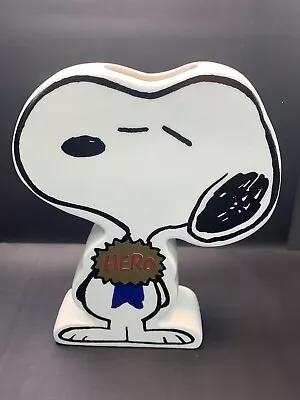 Vintage Peanuts Snoopy Hero Ceramic Planter  Vase Decor • $60