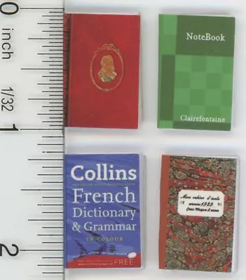 Dollhouse Miniature Set Of 4 Student Books • $4.99