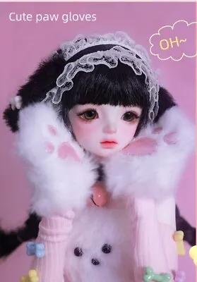 Fullset 1/4 BJD MSD Doll Cute Paw Gloves Y2K Style Lovely Girl Doll Doris Outfit • $169.99