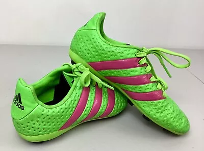 Adidas Soccer Football Boots Ace 16.4 Green/Pink Fluro Size Youth US 12 -AF5034 • $25