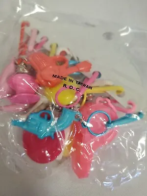 Vintage 80s NOS Plastic Bell Charms (12) Clip On FOR Necklace Whistle Toilet Gun • $39.95