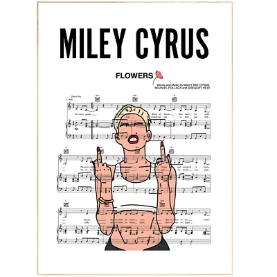 Miley Cyrus - FLOWERS Poster • £3.99