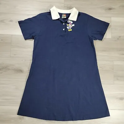 Mickey Minnie Mouse Dress Women's Medium Navy Blue Vintage Golf By Jerry Leigh • $29.88