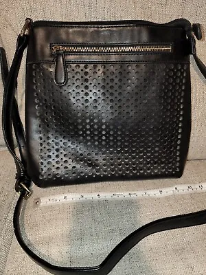 Vieta Adjustable Crossbody Bag Purse Eyelet Laser Cut Clean • $12