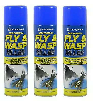 FLY AND WASP KILLER SPRAY Kills Flies Wasp Midges Mosquito Fast Acting 300ml • £29.99