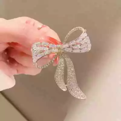 Elegant Women Girls Bow Ribbon Crystal Pins Jewelry Exquisite Fashion Banquet • $6.29