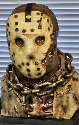 Jason Voorhees Friday The 13th Lifesize Bust Custom Scale ITEM IS READY TO GO! • £300