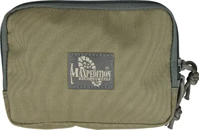 Maxpedition Hook & Loop Zipper Pocket 3525KF Khaki/Foliage. Overall Size: 4.5  X • $20.18