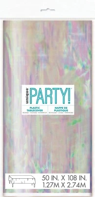 $11.99 • Buy Unicorn Party Iridescent Rainbow Tablecover Table Cover Cloth Plastic Tablecloth