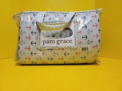 Pam Grace Creations BDNB-NAUTICAL Anchors Away 6-Piece Crib Bedding Set • $67