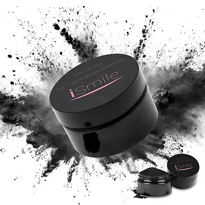 ISmile Charcoal Natural Teeth Whitener - Organic Rapid Teeth Whitening Powder • £3.95