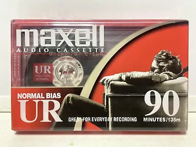 Maxell Audio Cassette Tape UR 90 Minutes IEC Type 1 Normal Bias New Sealed Pkg • $5.95