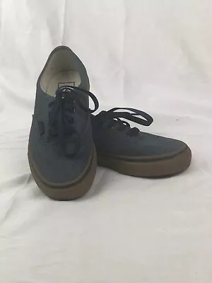 Vans Denim And Gum Skate Casual Shoes Women's Size 5 Mens 3.5 • £14.47