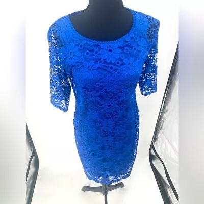 Rabbit Designs Blue Dress Size 8 36 1/2 Length 20 Pit Pit • $15