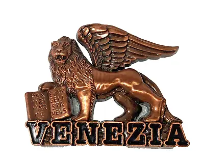 Winged Lion Of Venice Souvenir 3D Metal Copper Color Refrigerator Magnet 3.25  • $9.99