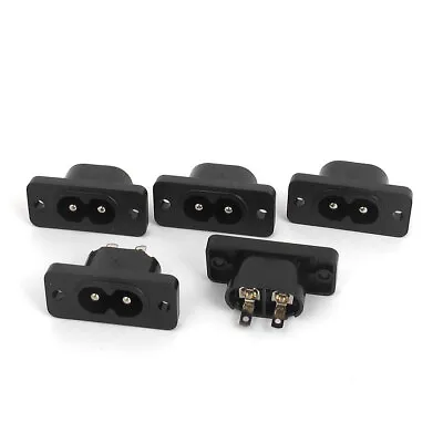 AC 250V 2.5A IEC320 C8 Male Inlet Power Socket Connector Replacement 5pcs • £4.74