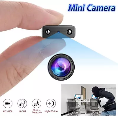 HD1080P Mini Camera PIR Motion Night Vision DVR Home Security Cam Remote Monitor • £11.29