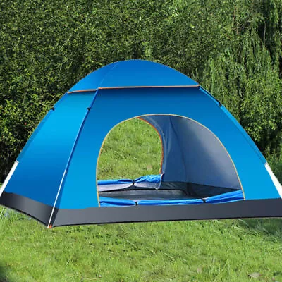 Full Automatic Instant Pop Up 3-4 Man Camping Tent Waterproof Family Hiking Tent • $30.99