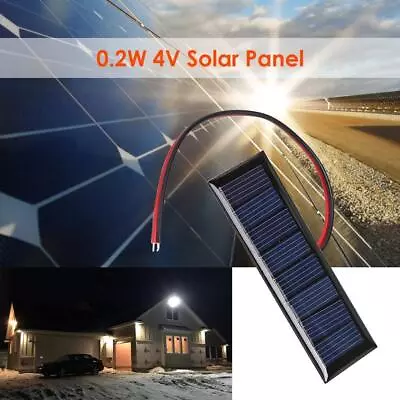 4V 0.2W 2-Wire Epoxy Solar Panel 8 Solar Cells For Solar Projects (2pcs) • $8.02
