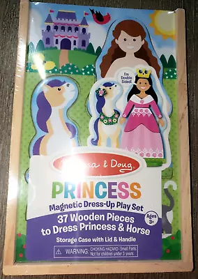 Melissa & Doug New Princess Magnetic Dress Up Play Set 37 Pc Wooden New Sealed! • $7.96