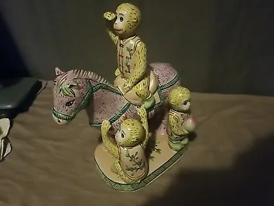 Vintage Chinoiserie Monkey Horse Ceramic Statue Figurine Asian Chinese • $99.99