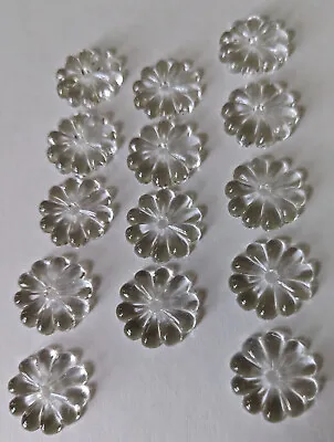 $32 • Buy Vintage Chandelier Crystal Lamp Replacement Parts Flower Buttons 
