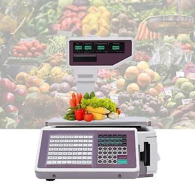 66lbs Commercial Food Scale Digital Price Computing Scale  W/ Dual Label Printer • $306.85