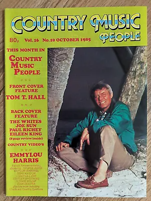 Country Music People Magazine October 1985 Tom Hall Whites Sun Richey King • £6.50