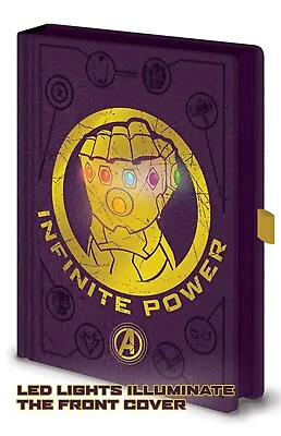 Avengers Infinity War. Thanos A5 Notebook. 240 Lined Pages. Lights. Marvel • £8.32
