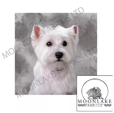 £4.45 • Buy West Highland Dog Fabric Craft Panels 100% Light Cotton Or Thick Soft Polyester