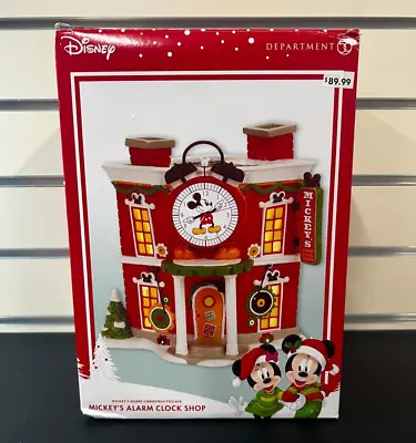 Disney Dept 56 Mickey's Merry Christmas Village - Mickey's Alarm Clock Shop • $100