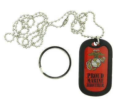 U.S. Marine Corps Proud Brother USA Military ID Dog Tag / Keychain • $9.95