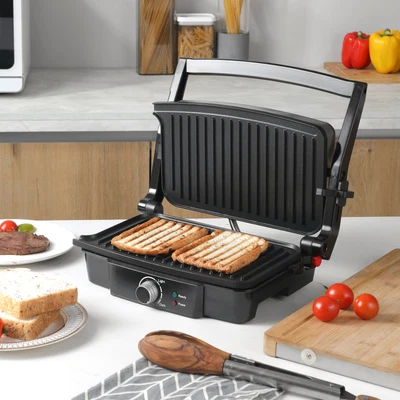 $36.99 • Buy Panini Press Grill Stainless Steel Sandwich Maker W/ Non-Stick Plates Drip Tray