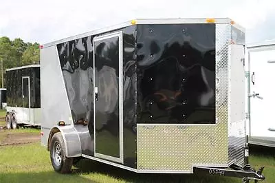 $5195 • Buy NEW 2023 6x12 6 X 12 V-Nosed Enclosed Cargo Motorcycle Trailer Ramp & Side Door