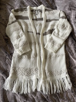 £20 • Buy Obey Clothing Beige Cardigan Tassels Size XS New