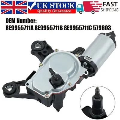 Rear Windscreen Wiper Motor 12V For Audi A3 A4 A6 Q5 Q7 Allroad 8E9955711A UK • £28.99