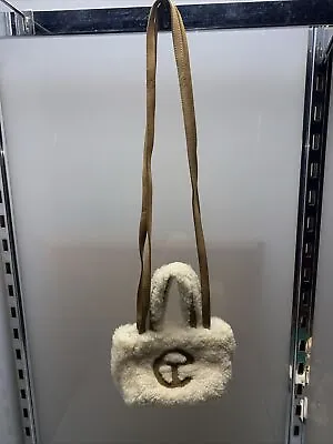 UGG X Telfar Small Reverse Shopper Top Handle/Crossbody Bag In Shearling Natural • $99.99