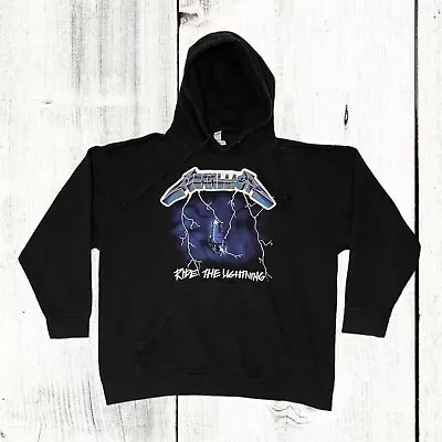 Metallica Ride The Lightning Pullover Graphic Hoodie Sweatshirt - Sz 3XL - Black • $45