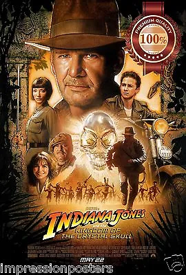 Indiana Jones And Kingdom Of The Crystal Skull Movie Print Premium Poster • $119.95