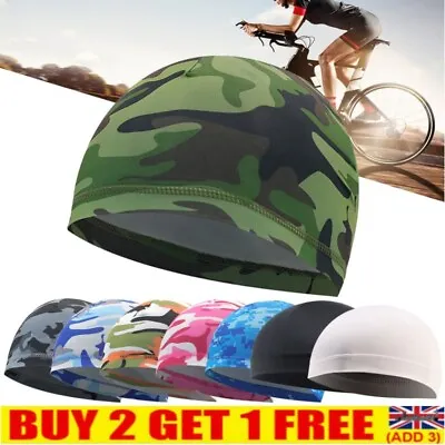Moisture Wicking Cooling Skull Cap Helmet Liner Inner Elastic Beanie Cap • £3.39