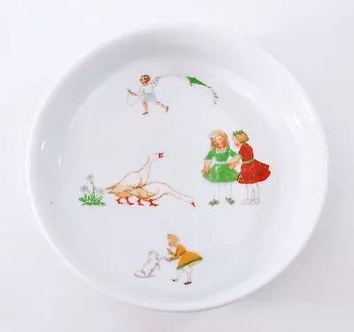 Vintage Leuchtenburg Child's Bowl 7  Boy Girl Goose Nursery Ware Lehmann Germany • $4.25