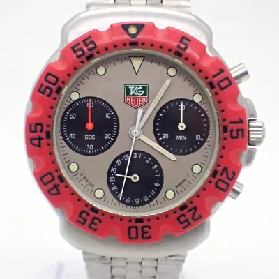 Tag Heuer Formula 1 Red 472.513 Chrono Quartz Vintage Watch • $440