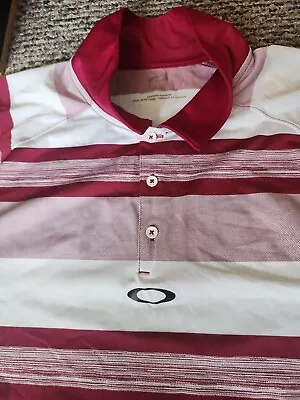 Oakley Golf Polo Shirt Xl Burgundy Red Euc Excellent • $12.99