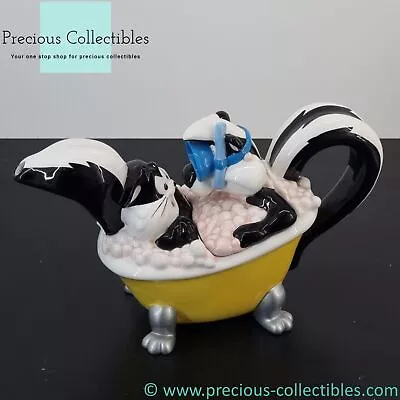 Extremely Rare! Vintage Pepé Le Pew And Penelope Pussycat Teapot. Looney Tunes • $425.99